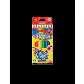 Набор карандашей акварельных Colorino 12 цветов + кисточка