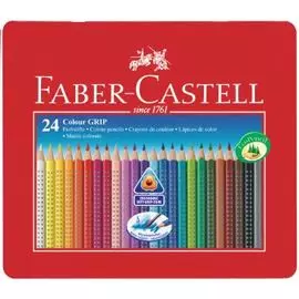 Набор карандашей акварельных Faber-castell "Colour Grip" 24 цв в металле
