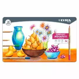 Набор карандашей акварельных Lyra "Rembrandt" 36 цв в метал кор