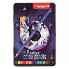 Набор карандашей цветных Bruynzeel 12 шт в металлической коробке, синяя