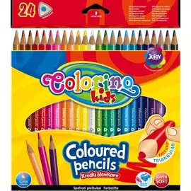 Набор карандашей цветных Colorino трехгранные 24 цветов