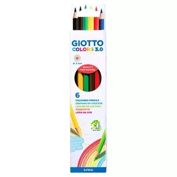 Набор карандашей цветных Fila Giotto "Colors" 6 цв в картоне