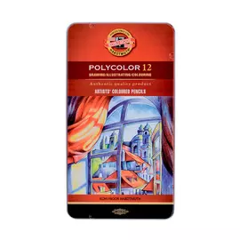 Набор карандашей цветных Koh-I-Noor "Polycolor" 12 шт в металле