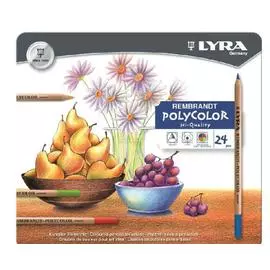 Набор карандашей цветных Lyra "Rembrandt Polycolor" 24 цв в метал. коробке