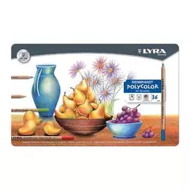 Набор карандашей цветных Lyra "Rembrandt Polycolor" 36 цв в метал. коробке