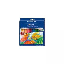 Набор карандашей цветных Staedtler "Noris Club" 24 цв с ластиками