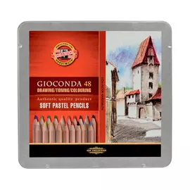 Набор карандашей пастельных Koh-I-Noor "Gioconda" 48 шт в металле