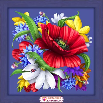 Набор Картина стразами "Цветной букет"
