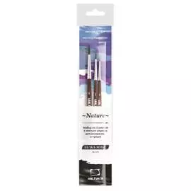 Набор кистей белка микс Малевичъ "Nature" 3 шт