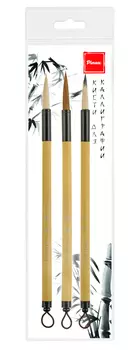 Набор кистей для каллиграфии из козы и пони Pinax 3 шт