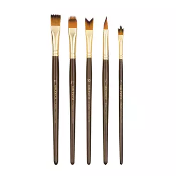 Набор кистей из синтетики Малевичъ Claude, фигурные, 5 шт