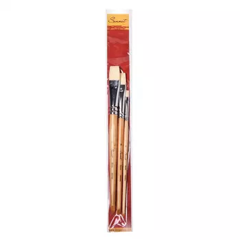 Набор кистей щетина Sonnet, №6 3 шт: (плоская №2, 6, 8)