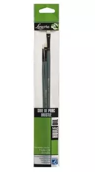 Набор кистей Щетина Lefranc&amp;Bourgeois "Louvre" 3 шт (круглая 4/плоская 8/плоская 14)