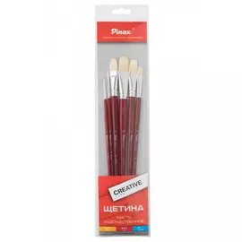Набор кистей Щетина Pinax "Creative line" 6 шт Ассорти