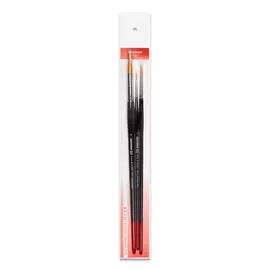 Набор кистей синтетика для акрила, масла и гуаши "Amsterdam" мягкая, круглая № 2,4,8