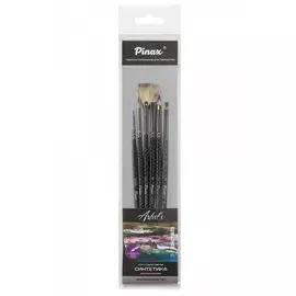 Набор кистей Синтетика Pinax "Artists hi-tech Line" 6 шт, ассорти