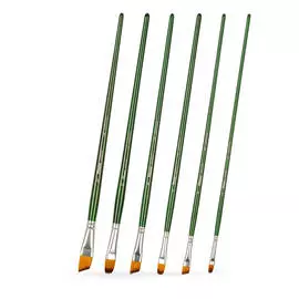 Набор кистей синтетика Pinax "CREATIVE" АССОРТИ 6 шт, длинная ручка