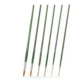 Набор кистей синтетика Pinax "CREATIVE" круглые 6 шт, длинная ручка