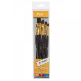 Набор кистей Синтетика Pinax "Creative Line" 6 шт, ассорти, жесткая