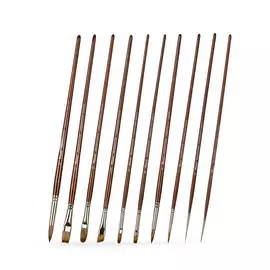 Набор кистей синтетика Pinax "MANGUSTA" АССОРТИ 10 шт