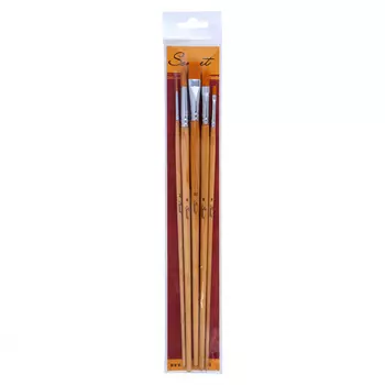 Набор кистей Синтетика "Сонет" №3, 5 шт