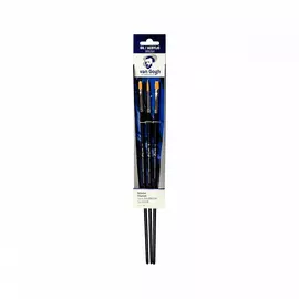 Набор кистей Синтетика Talens "Van Gogh" для акварели и гуаши 3 шт, серия 294/295/296