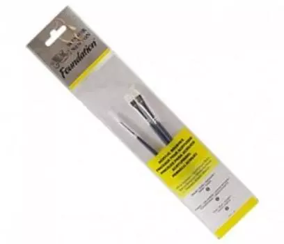 Набор кистей Синтетика Winsor&amp;Newton "Foundation" 3 шт короткая ручка