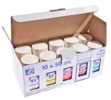 Набор красок по керамике Lefranc&amp;Bourgeois "Ceramic" 10 цвх50 мл