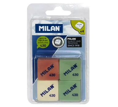 Набор ластиков MILAN 4 шт в блистере