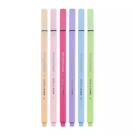 Набор линеров Bruynzeel 6 цв, пастельные цвета