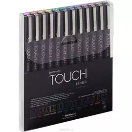 Набор линеров Touch Liner 12 шт. цветные 0,1 мм