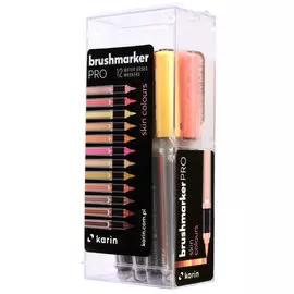 Набор маркер-кистей Karin "Brushmarker Pro" Телесные цвета 12 цв.