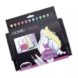 Набор маркеров Copic 12 шт "Яркие цвета" в пенале