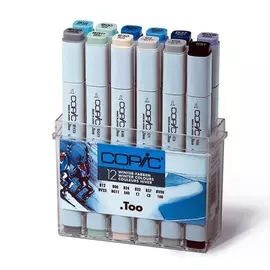 Набор маркеров Copic 12 шт "Зима" холодных оттенков, в пластике