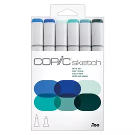 Набор маркеров Copic "Sketch" Sea &amp; Sky 6 цветов