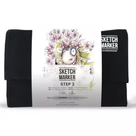 Набор маркеров для начинающих Sketchmarker 24 Step 2- Шаг 2 (24 маркеров+сумка)