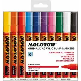 Набор маркеров Molotow "ONE4AL" 10 шт Basic-Set1 4мм
