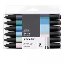 Набор маркеров ProMarker 6 цветов, небесные оттенки