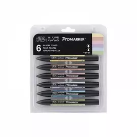Набор маркеров ProMarker 6 цветов, пастельные оттенки, в блистере