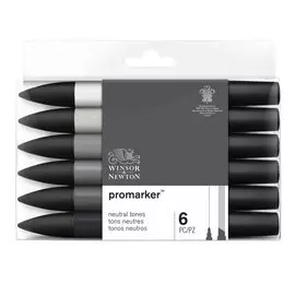 Набор маркеров ProMarker 6 цветов, серые тона