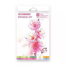 Набор маркеров Sketchmarker Botanical set 10 шт в картонной упаковке