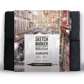 Набор маркеров Sketchmarker Brush 36 Europa Set- Европа (36 маркеров+сумка органайзер)