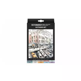 Набор маркеров SKETCHMARKER Brush Outdoor Set 10 шт (линер + скетчбук)