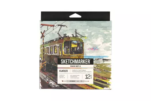 Набор маркеров Sketchmarker "Classic Main Set v.2" 12 цветов в картонной упаковке