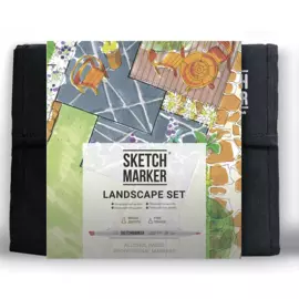 Набор маркеров Sketchmarker Landscape 36 set Ландшафтный дизайн (36 маркеров + сумка органайзер)
