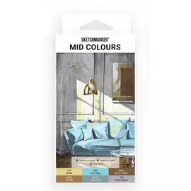 Набор маркеров Sketchmarker Mid colors set 6 шт в картонной упаковке