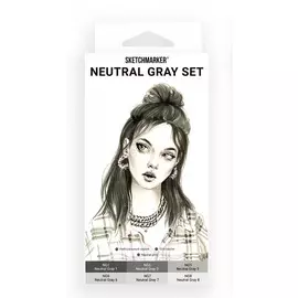 Набор маркеров Sketchmarker Neutral gray set 6 шт в картонной упаковке
