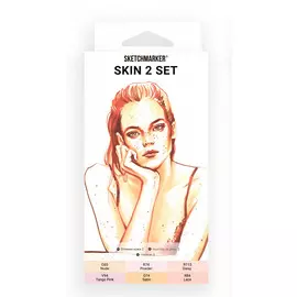 Набор маркеров Sketchmarker Skin set 6 шт в картонной упаковке