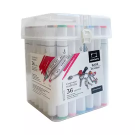 Набор маркеров спиртовых Малевичъ "GrafArt Brush" Базовый 36 цветов