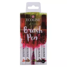 Набор маркеров Talens "Ecoline" 5 шт осенние цвета, в пластиковой упаковке